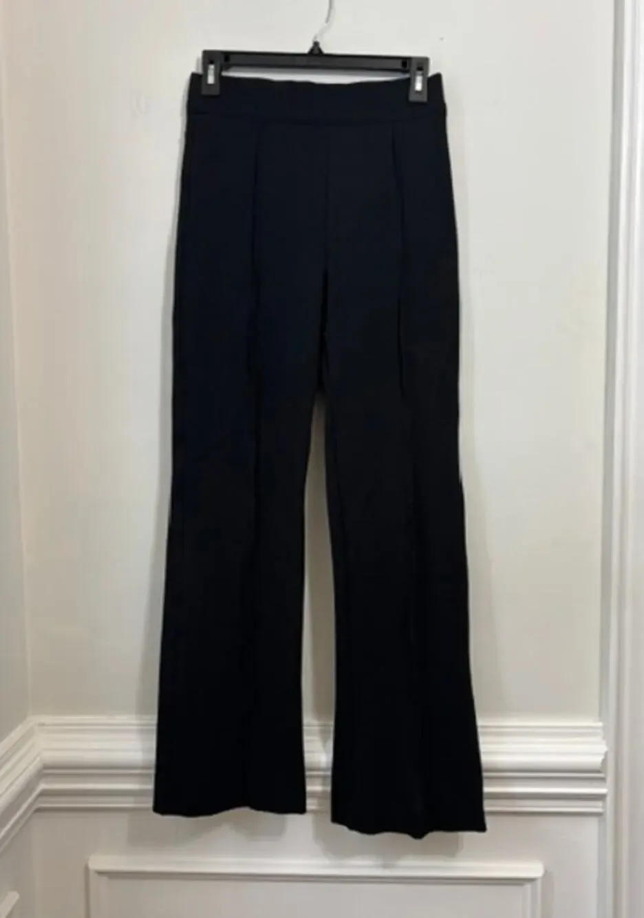 Spanx Pants Perfect Pant Flare High Rise Seam Front Office Career Small Black